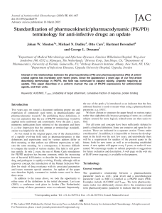 Standardization of pharmacokinetic
