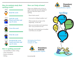 Spelling - Pennsbury School District