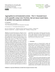 Aggregation in environmental systems – Part 1: Seasonal tracer