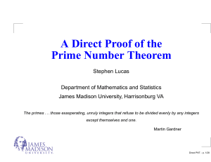 A Direct Proof of the Prime Number Theorem