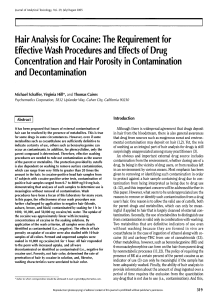 Hair Analysis for Cocaine: The Requirement for Effective Wash