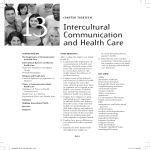 Intercultural Communication and Health Care