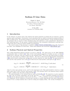 Sodium D Line Data