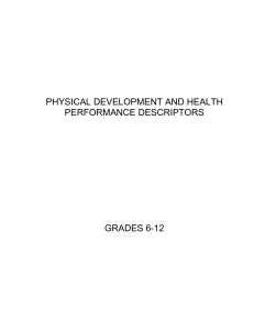 Physical Development and Health Performance Descriptors