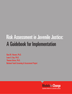 Risk Assessment in Juvenile Justice: A Guidebook for