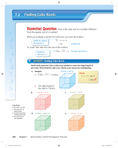 Finding Cube Roots 7.2