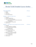 Florida TLSAE Detailed Course Outline