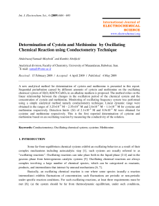 Determination of Cystein and Methionine by Oscillating Chemical