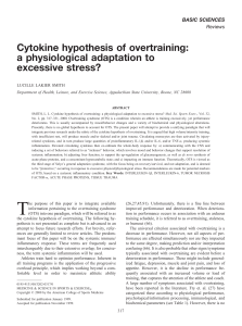 Cytokine hypothesis of overtraining: a physiological adaptation to