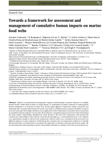 Towards a framework for assessment and management of