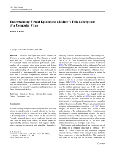 Understanding Virtual Epidemics: Children`s Folk