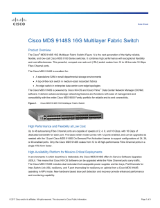 Cisco MDS 9148S 16G Multilayer Fabric Switch Data Sheet
