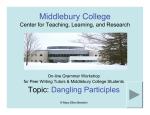 Pesky Participles - Middlebury College