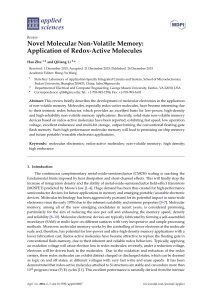 Novel Molecular Non-Volatile Memory: Application of Redox