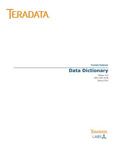 Data Dictionary - Information Products