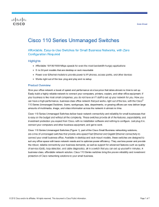 Cisco 110 Series Unmanaged Switches Data Sheet