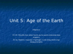 Unit 5: Age of the Earth - Ann Arbor Earth Science