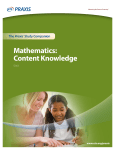 Mathematics: Content Knowledge