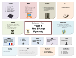 Year 4 The Shang Dynasty