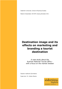 Destination image and its effects on marketing and branding