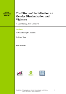 The Effects of Socialization on Gender Discrimination and