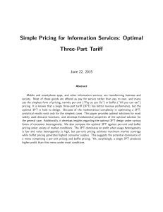 Simple Pricing for Information Services: Optimal Three
