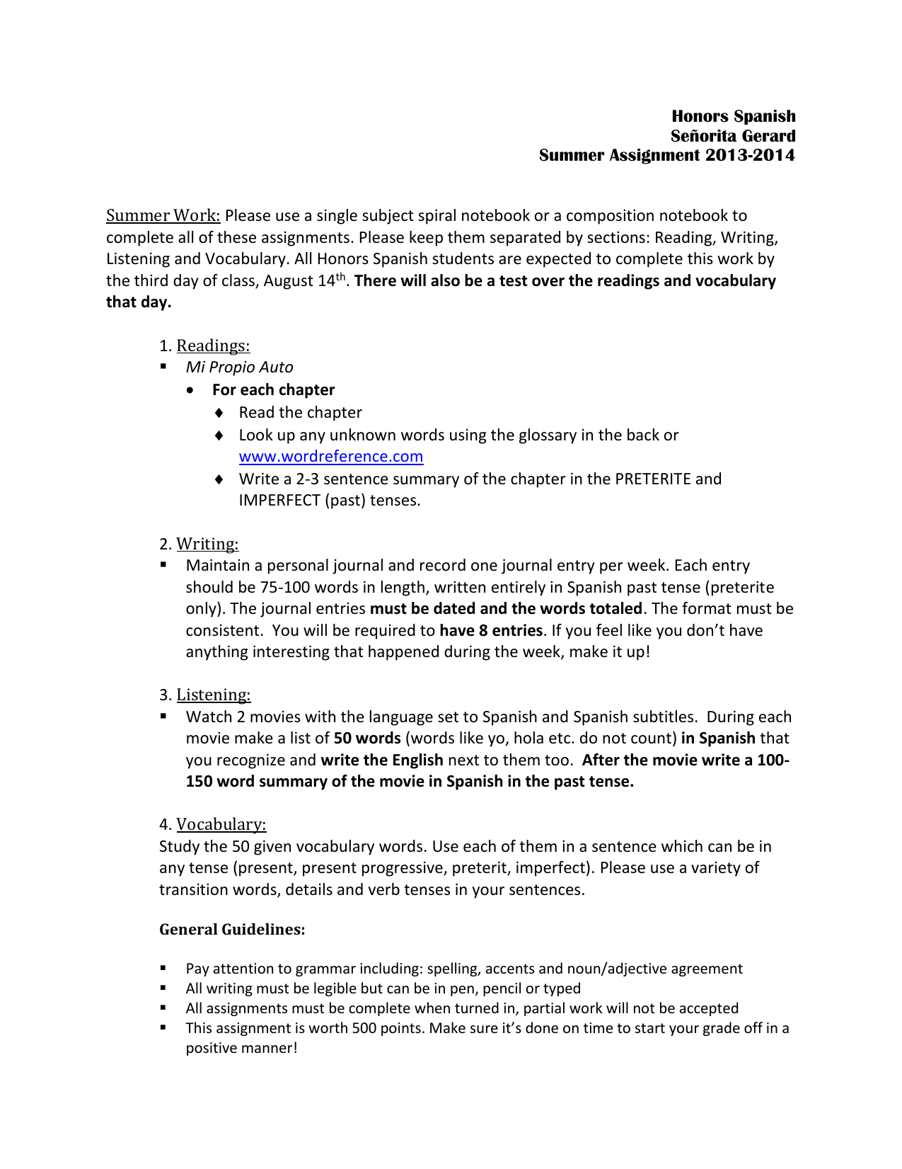 Safety essay writing vocabulary list