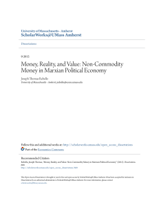Money, Reality, and Value: Non-Commodity Money in Marxian