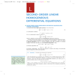 second-order linear homogeneous differential equations