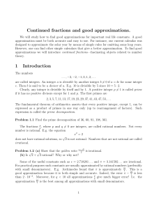 Continued fractions and good approximations.