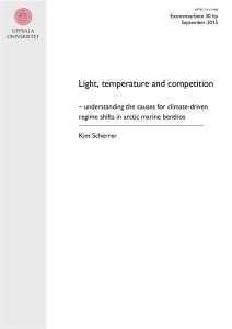 Light, temperature and competition
