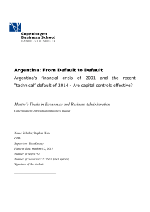 Argentina: From From Default to Default