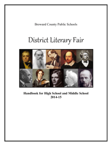 Literary Fair Handbook - Falcon Cove Middle School