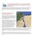 ENLARGEMENT OF THE SUEZ CANAL: THE NUMBER OF SHIPS