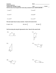 Graded Assignment - Trigonometry and Right Triangles