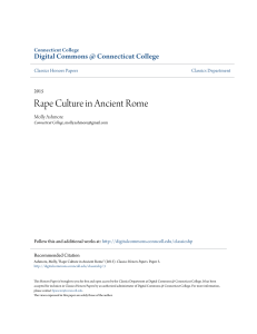 Rape Culture in Ancient Rome - Digital Commons @ Connecticut