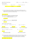 the Algebra Chapter 2 Review with Answers