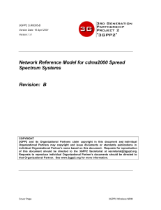 Network Reference Model for cdma2000 Spread Spectrum