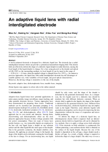 An adaptive liquid lens with radial interdigitated