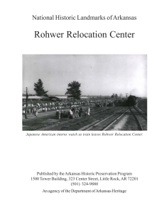 Rohwer Relocation Center - the Arkansas Historic Preservation