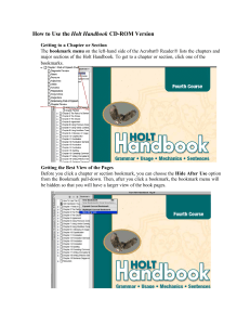 How to Use the Holt Handbook CD