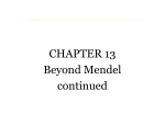 Lecture 11 Beyond Mendel