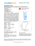 PRODUCT DATA SHEET Recombinant Human GM