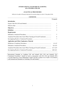 ISA 520 Analytical procedures