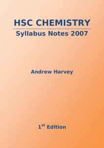 HSC Chemistry Syllabus Notes 2007