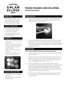 moon phases and eclipses - Morehead Planetarium and Science