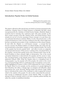Introduction: Popular Noise in Global Systems