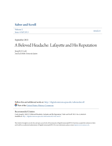 A Beloved Headache: Lafayette and His Reputation