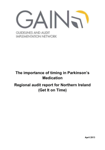 The importance of timing in Parkinson`s Medication Regional audit