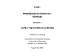 CS321 Introduction to Numerical Methods